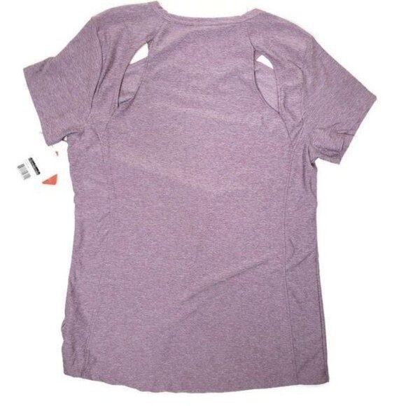 Marika NWT Dry Wik Heather Purple Cutout back Active gym yoga Top size Small - Picture 3 of 5